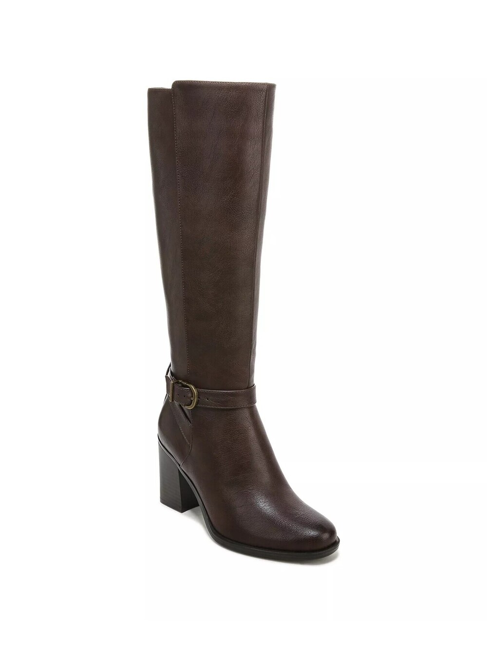 189$ Naturalizer Joslynn Wide Calf High Shaft Boots Size 9 US Cappuccino Brown